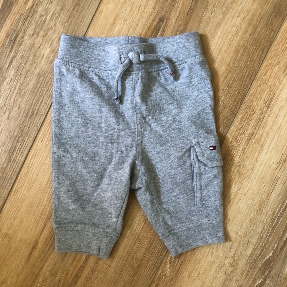 Tommy Hilfiger Baby Grey‎ Cargo Pants Joggers Size 3-6 Months 100% Cotton